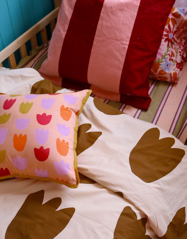 Mosey Me - Tulip Fields Square Cushion Cover