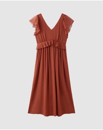 M.N.G - Long Ruffled Dress