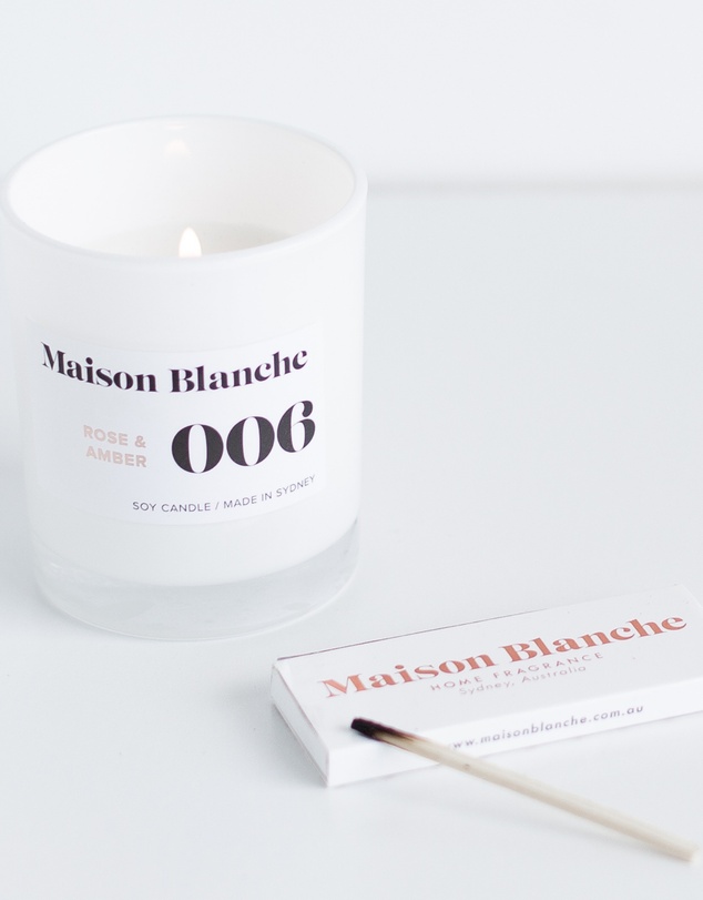 Maison Blanche - 006 Rose & Amber - Large Candle