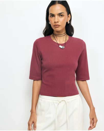 AERE - Odele Rib T-Shirt