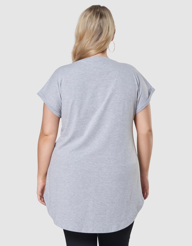Indigo Tonic - Jacinta Longline V Neck Tee
