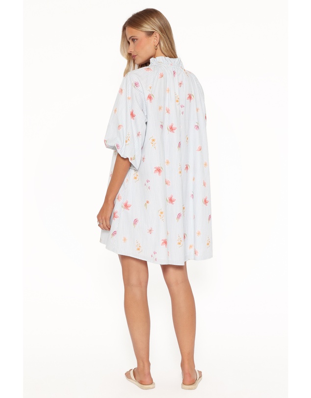 Petal & Pup - Doran Mini Dress - Blue Garden Stripe