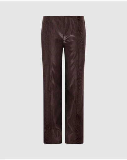 Paris Georgia - Python Leather Trousers