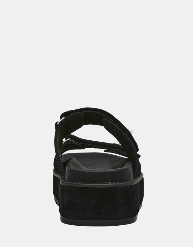 Steve Madden - Bigschmona Black Suede Sandals