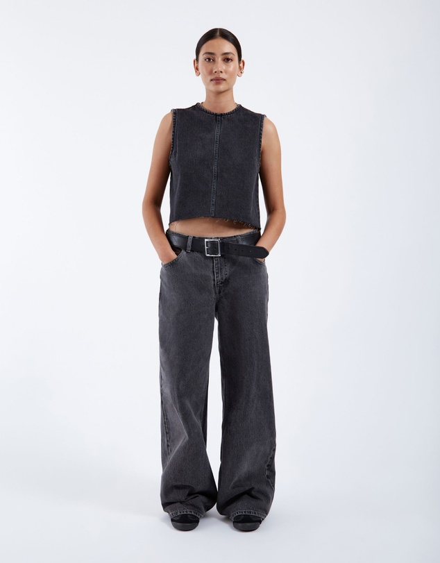 Dr Denim - Erin Top Retro Black