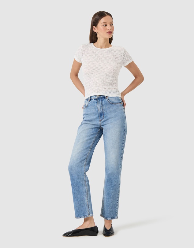 Rolla's - Daisy Lace Tee - Vintage White