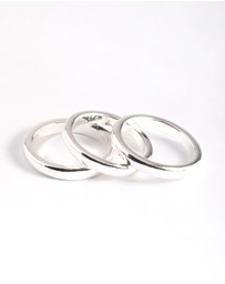 Lovisa - Silver Plated Triple 3mm Band Ring