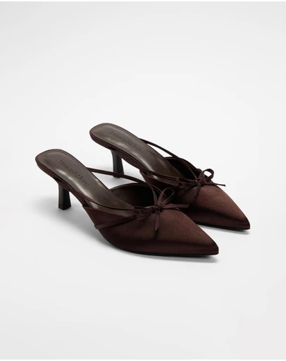 Atmos&Here - Talara Satin Bow Heels