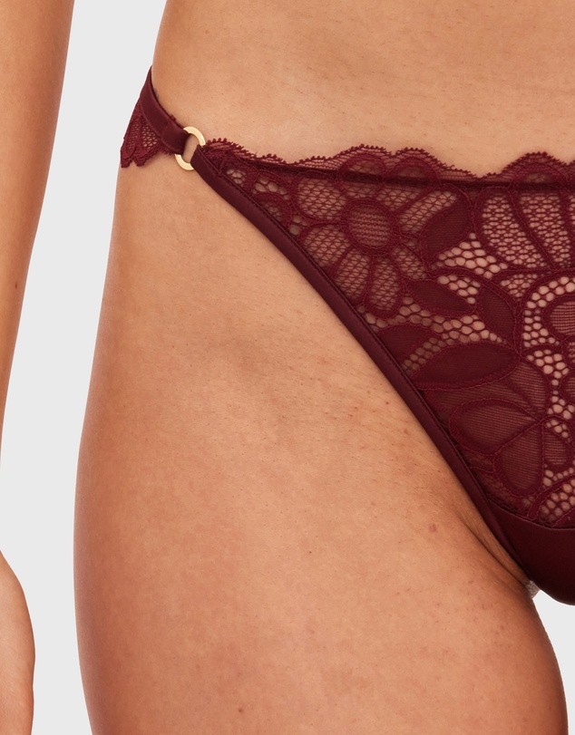 Bras N Things - Daisy Brazilian Knicker - Berry