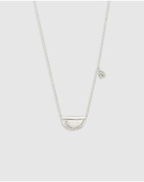 By Charlotte - Silver Lotus Birthstone Necklace - May