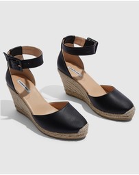 Country Road - Carolina Leather Espadrille Wedge