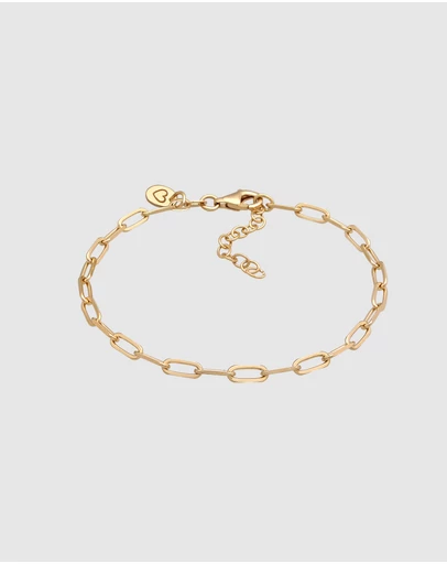 Elli Jewelry - Bracelet Heart 925 Sterling Silver Gold-Plated