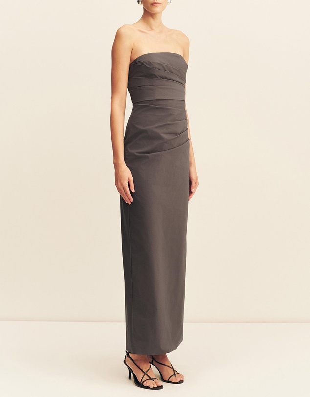 Shona Joy - Campbell Strapless Draped Maxi Dress