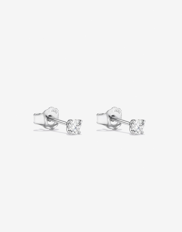 Michael Hill - 0.20 Carat TW Round Brilliant Laboratory-Grown Diamond Solitaire Stud Earrings in Sterling Silver