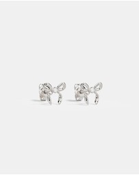 By Charlotte - Forever More Bow Stud Earrings