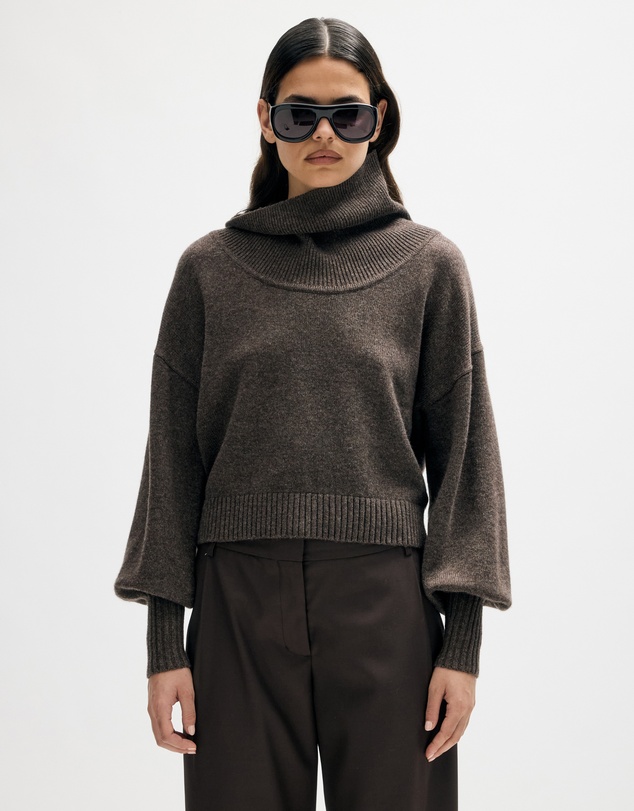 Minima Esenciales - Rian Wool Cashmere Funnel Neck Jumper