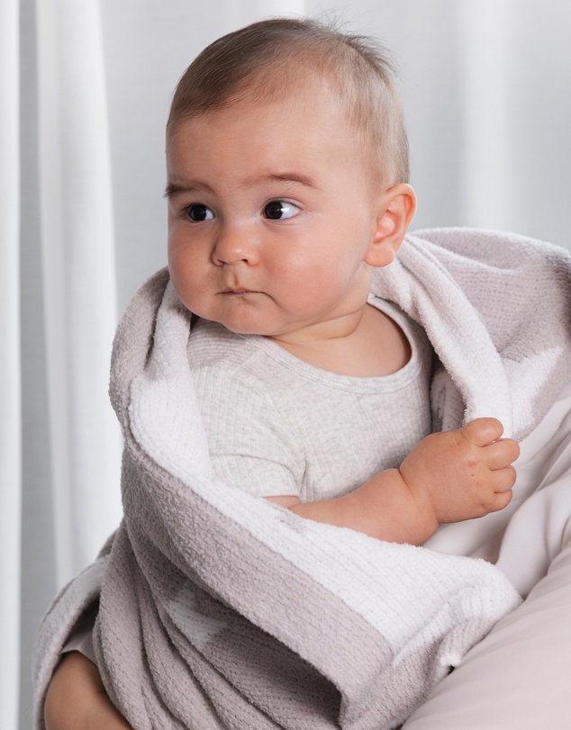 Living Textiles - Chenille Blanket - Galaxy Grey