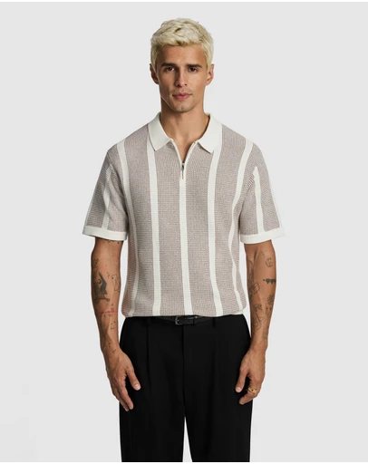 yd. - Hutley Knitted Polo Shirt