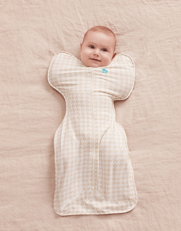 Love to Dream - Swaddle Up™ Original 1.0 TOG Stretch Cotton Houndstooth Tan