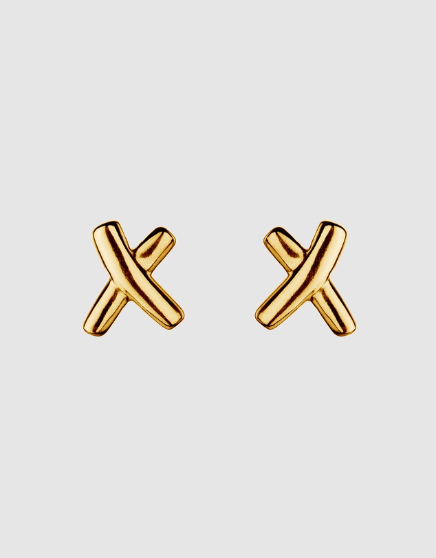 Najo - Kiss Stud Gold Earring