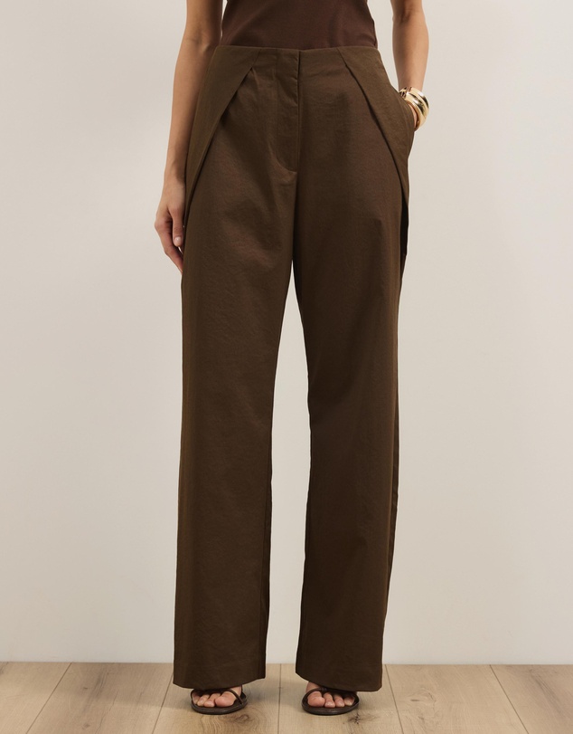 Atmos&Here - Olivia Pleated Wide Leg Tailored Pants