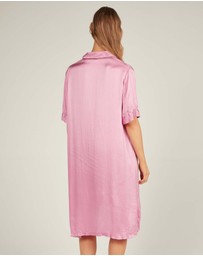 Primness - Glossed Shirt Dress