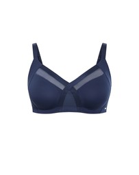 City Chic - Plus size Luxe Microfibre Wireless Bra - navy