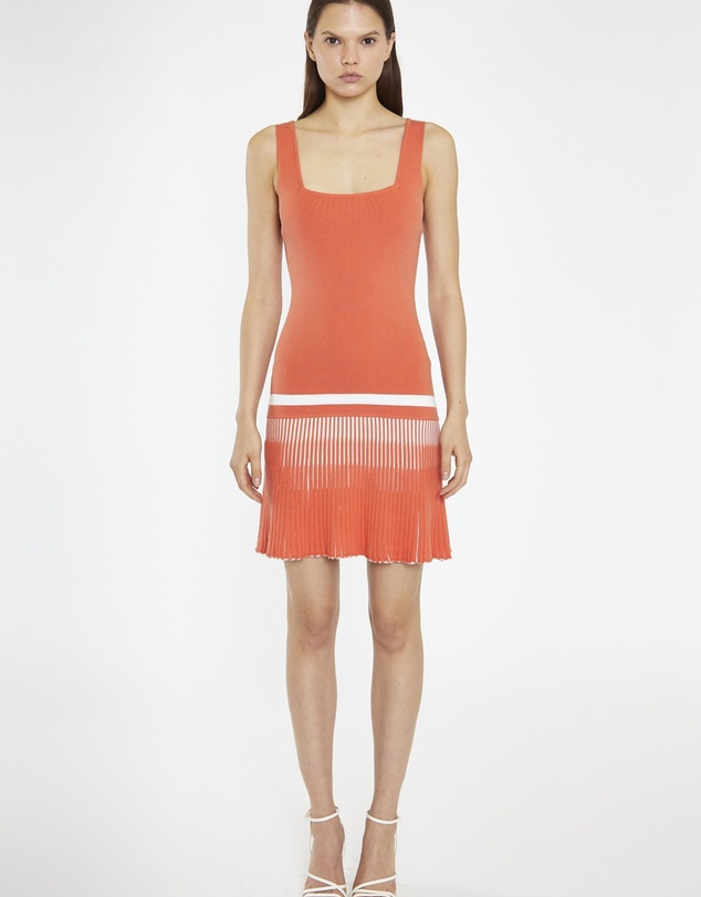 Glamorous - Square Neck Knitted Tennis Dress