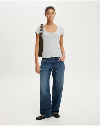 Cotton On - Everyday Smooth Scoop Neck Tee