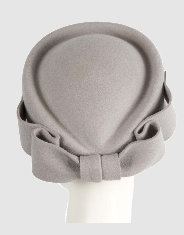 Max Alexander - Felt Grey Pillbox Hat