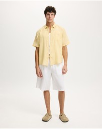 Cotton On - Relaxed Linen Short Sleeve Shirt