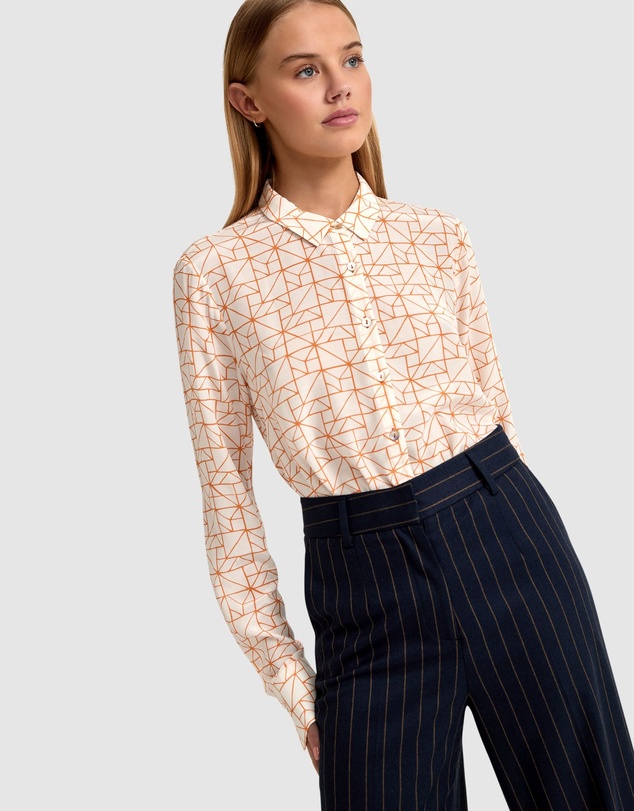 Oxford - Poppy Geo Print Blouse