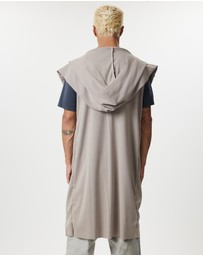 Surrounded By Ghosts - The Natrolite Hooded Rib Knit Sleeveless Cardigan