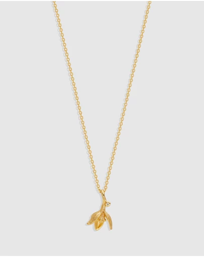 By Charlotte - Snowdrop January Birth Flower Necklace