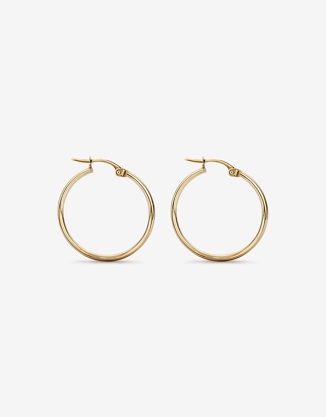 Michael Hill - 20mm Round Hoop Earrings in 10kt Yellow Gold