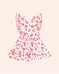Huxbaby - Cherry Pinafore Dress - ICONIC EXCLUSIVE - Babies-Teens