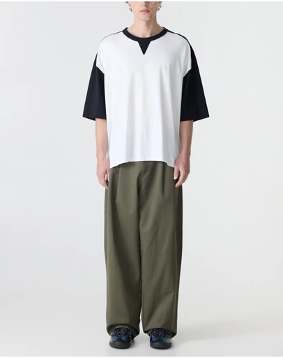 Bassike - Contrast Raglan Boxy T-Shirt