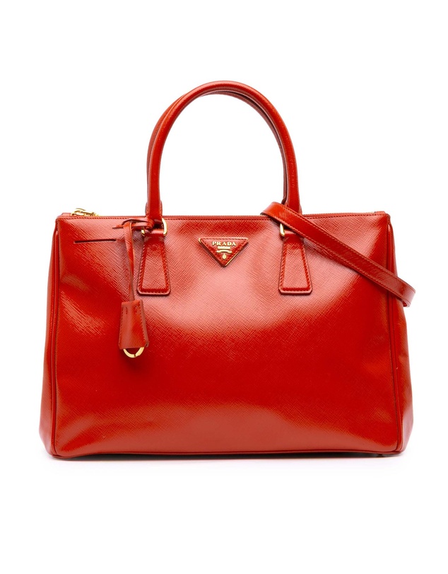 Pre-Loved by Azura Reborn - Pre-Loved Medium Saffiano Vernice Galleria Double Zip Satchel