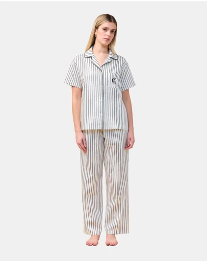 Gingerlilly - Lisa Stripe Long Pant PJ Set