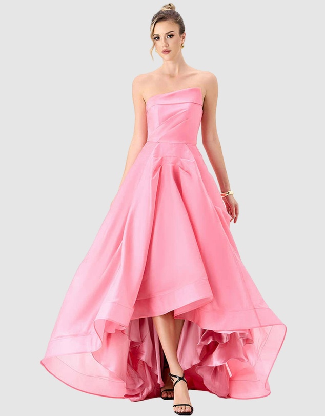 Bariano - Jeila Strapless Hi Lo Gown
