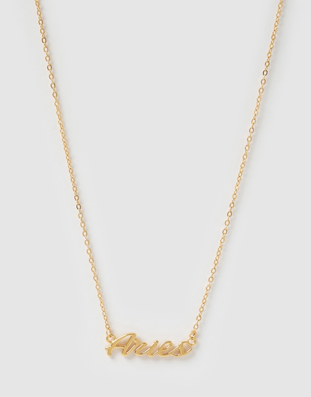 Izoa - Aries Written Star Sign Necklace