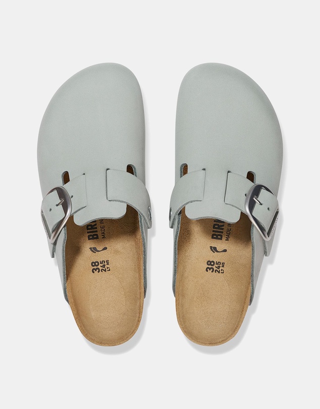 Birkenstock - Boston Big Buckle Pure Nubuck Leather Narrow Sandals - Women's