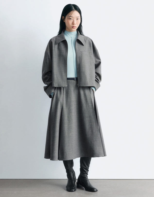 & Other Stories - Pleated Wool Midi Skirt