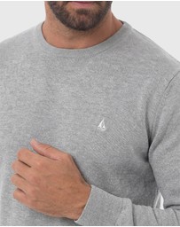 Coast Clothing - Crew Neck Cotton Jumper - Grey