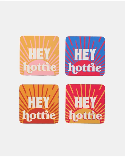 HOTTIE - Sunnie Hey Hottie 4-Piece Coaster Set