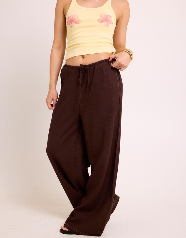 Subtitled - Hideaway Linen Wide Leg Pants