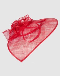 Max Alexander - Large Red Sinamay Fascinator Hat