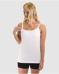 B Free Intimate Apparel - Bamboo Nursing Cami Top with Built In Bra (B-C-D-DD-E) Cup