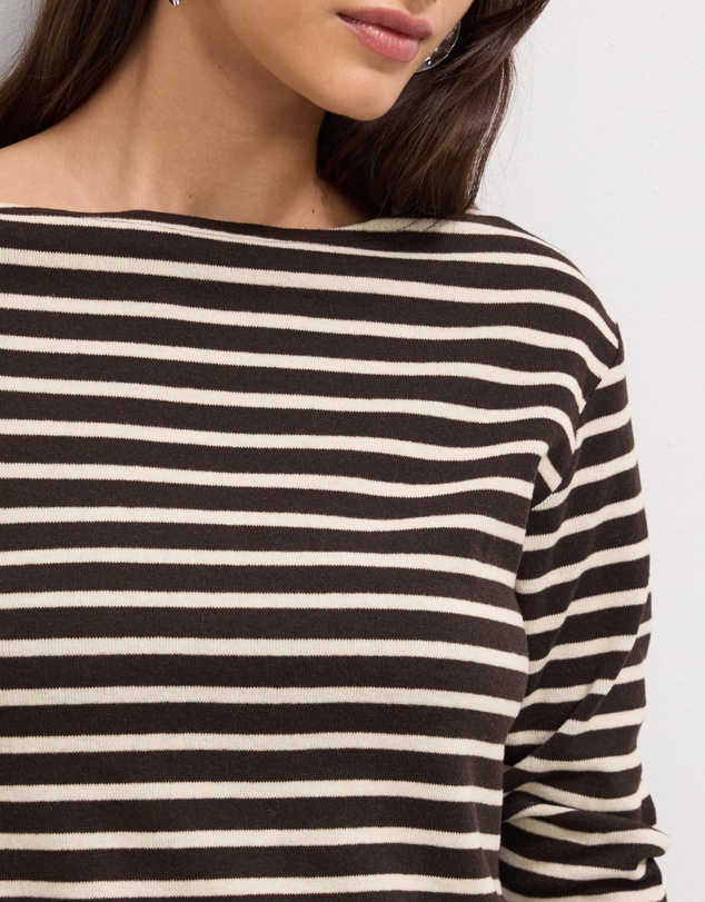 The Fated - Sasha Striped Jersey Top