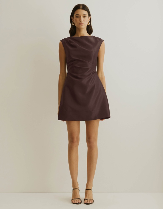 Atmos&Here - Rosie Structured Satin Mini Dress
